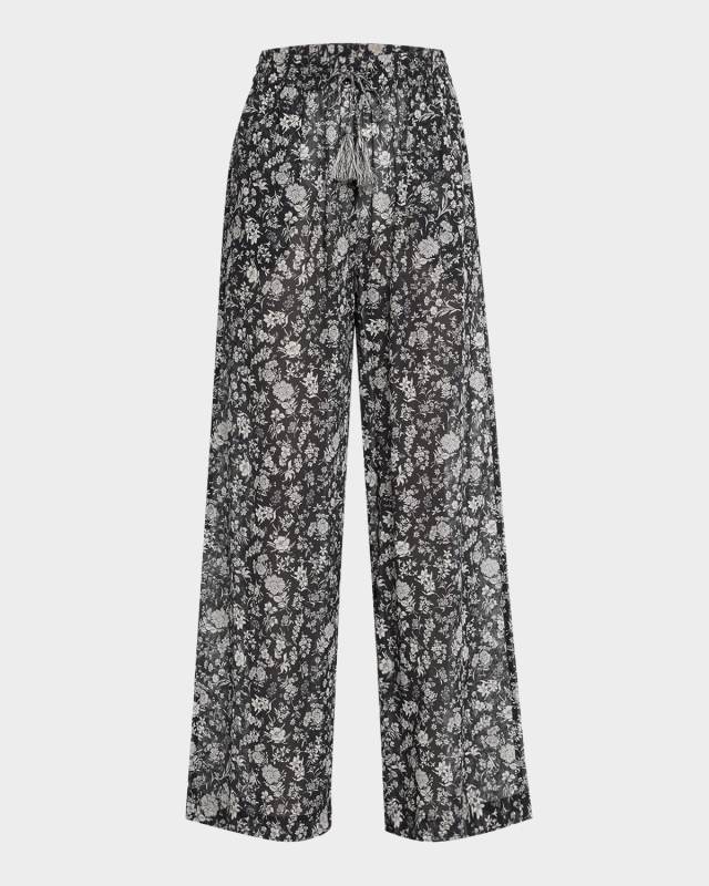 Azra Floral Wide-Leg Coverup Pants